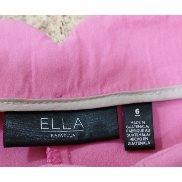 Ella Rafaella Women’s Sz 6 Hot Pink Dress Pants Barbiecore Retro Pleated Stretch - Picture 11 of 12